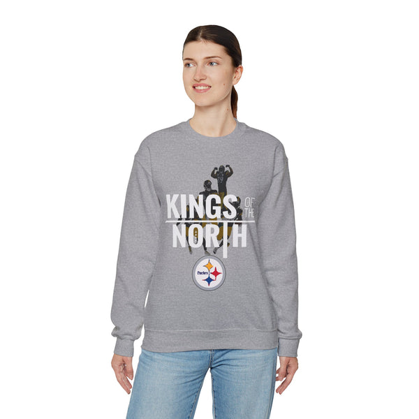 Steelers Fan Sweatshirt "Kings Of The North" Gildan 18000| Pittsburgh Steelers Fan Sweater Mens Womens (4 Colors)