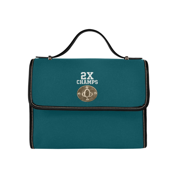 Eagles Fan 2X Champions Handbag | Philly Football Midnight Green Shoulder Bag front view