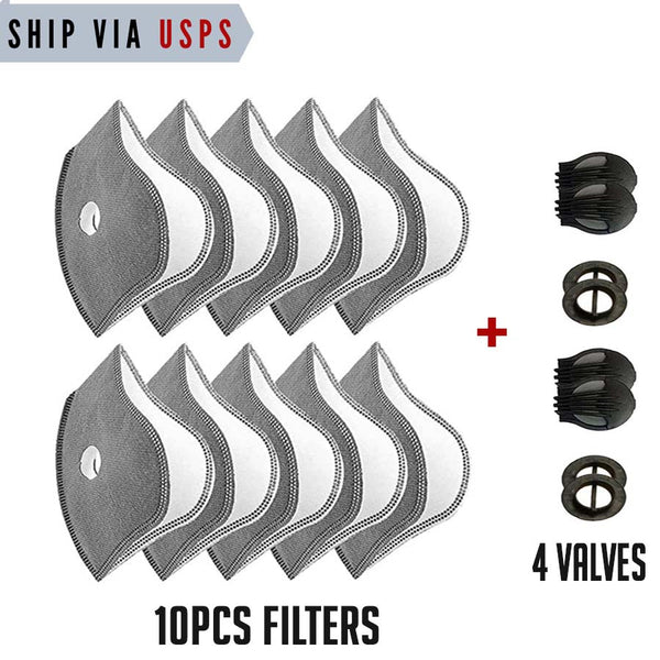 usa flag cycling mask 10pcs filter + 4 valves ship from USA