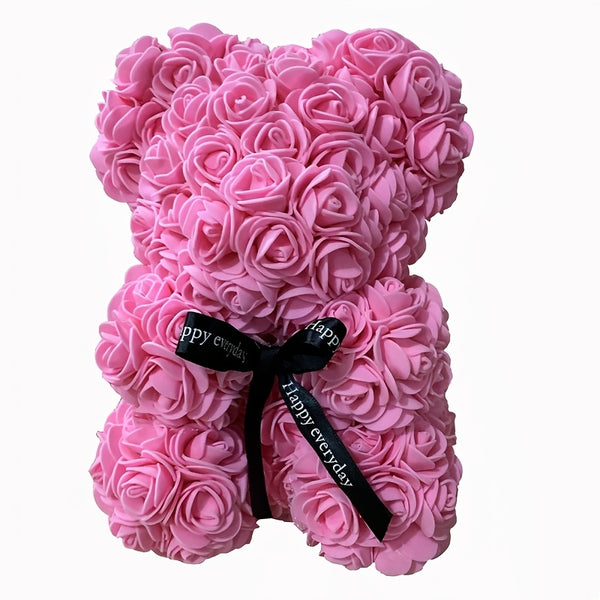 Rose Bear Artificial Foam Flowers| Rose Teddy Bear| Flower Bear| Perfect Gift for Her for Any Occasion (11 colors)