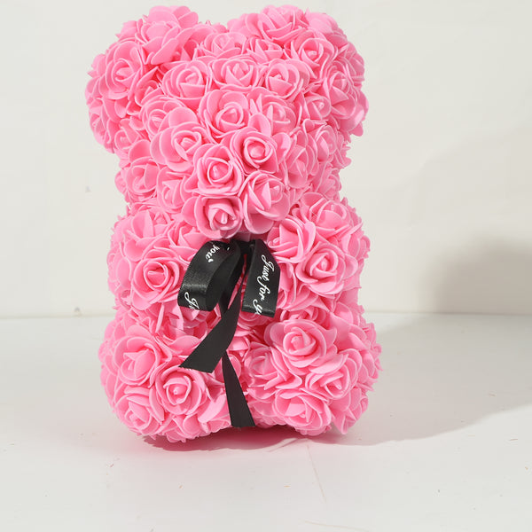Rose Bear Artificial Foam Flowers| Rose Teddy Bear| Flower Bear| Best Valentines Gift For Her/ Pink