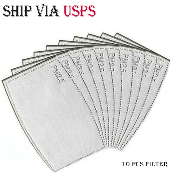 10pcs PM 2.5 Activated Carbon filter pack/KN95 Mask Insert
