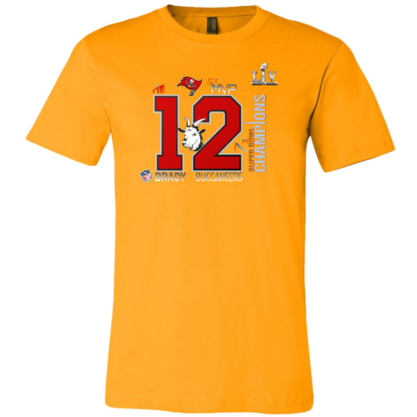 Tom brady Shirt 12 GOAT 5MVP 7 Super Bowl Champs shirt mens womens