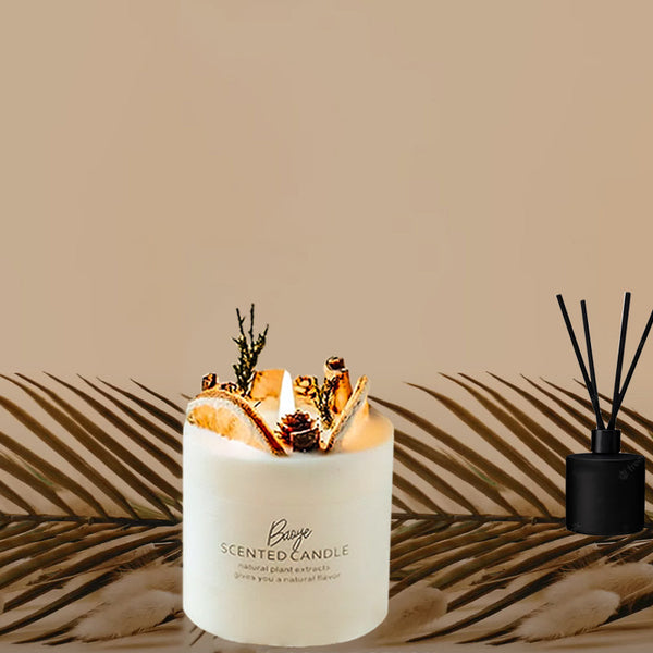 Grapefruit Cinnamon Candle Full Set with Gift Box| Valentines Candles| Luxury Candle Gift| Home Fragrance| Aroma Nontoxic Soy Candle