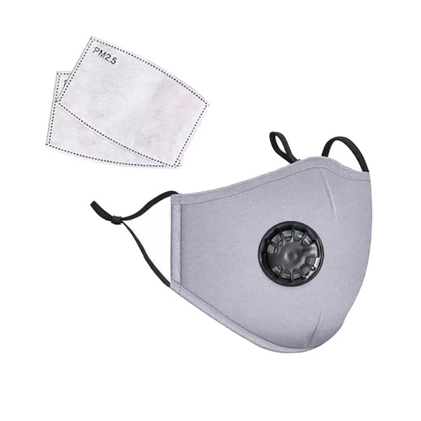 Gray PM2.5 Filter breathing Face Mask with Valve Ship from USA