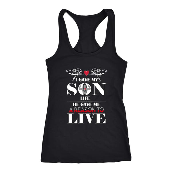 A Reason To Live - Perfect Mothers Day Gift Racer-back Tank (6 Colors) - Next Level Racerback / Black / XS