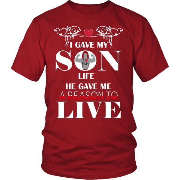 A Reason To Live - Perfect Mothers Day Gift Unisex Shirt (12 Colors) - District / Red / S