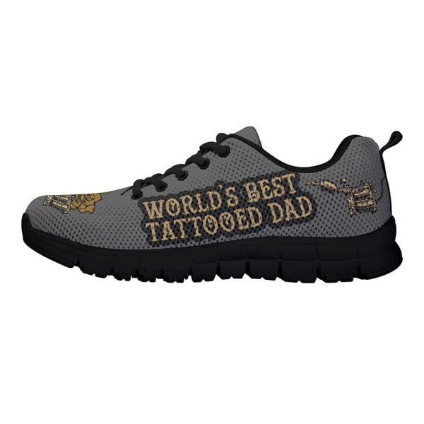 Awesome Worlds Best Tattooed Dad Sneakers Fathers Day Gift