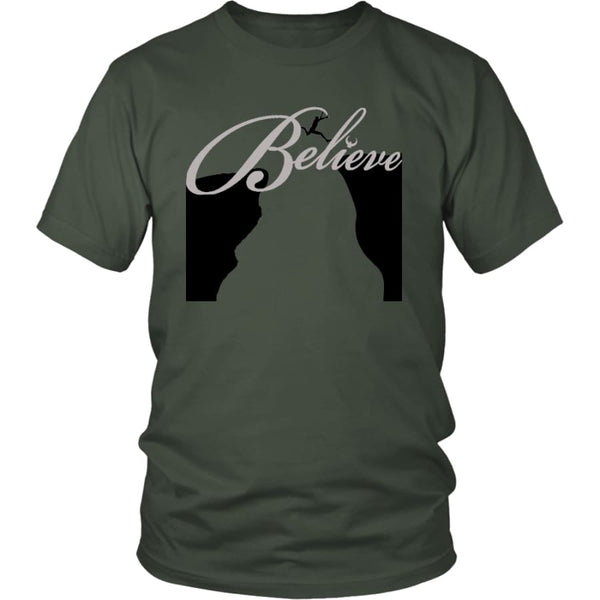 Believe Is A Bridge To Take You There Unisex T-Shirt (12 colors) - District Shirt / Olive / S