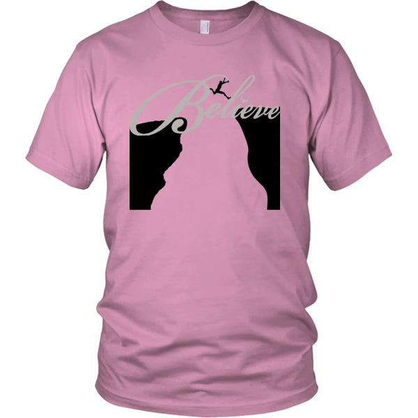 Believe Is A Bridge To Take You There Unisex T-Shirt (12 colors) - District Shirt / Pink / S