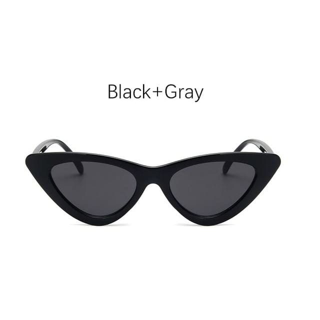 Cat Eye Sunglasses - Black Gray
