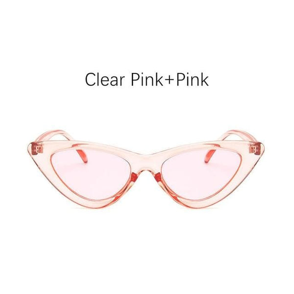 Cat Eye Sunglasses - Clear Pink