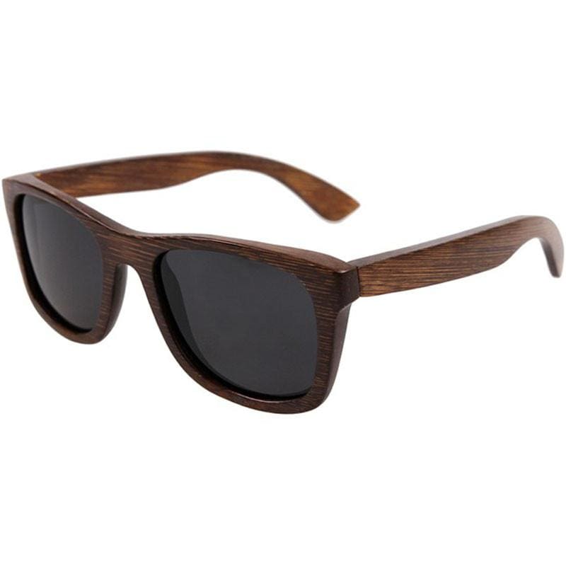 Dark Brown Full Frame Wood Sunglasses Polarized For Men Women(8 colors) - Black