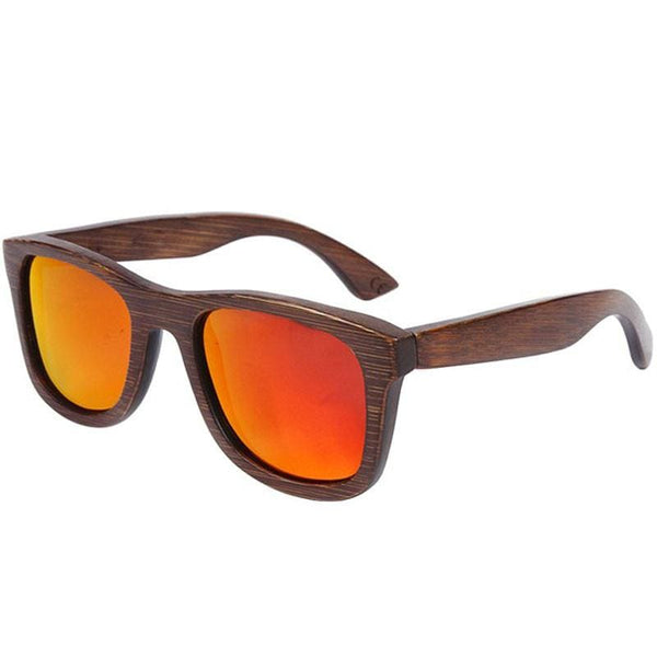Dark Brown Full Frame Wood Sunglasses Polarized For Men Women(8 colors) - Red