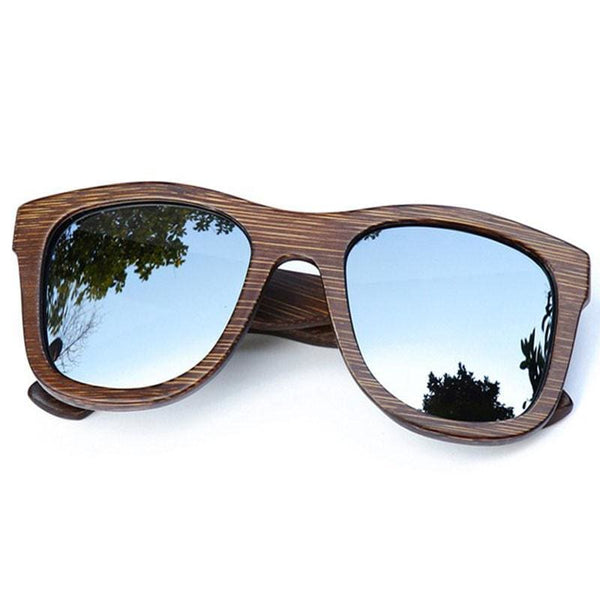 Dark Brown Full Frame Wood Sunglasses Polarized For Men Women(8 colors) - Silver