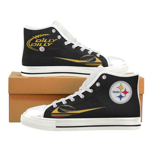 Dilly Pittsburgh Steelers High Top Shoes For Men Women Kids - Aquila Canvas (Model017) / US2 / Kid
