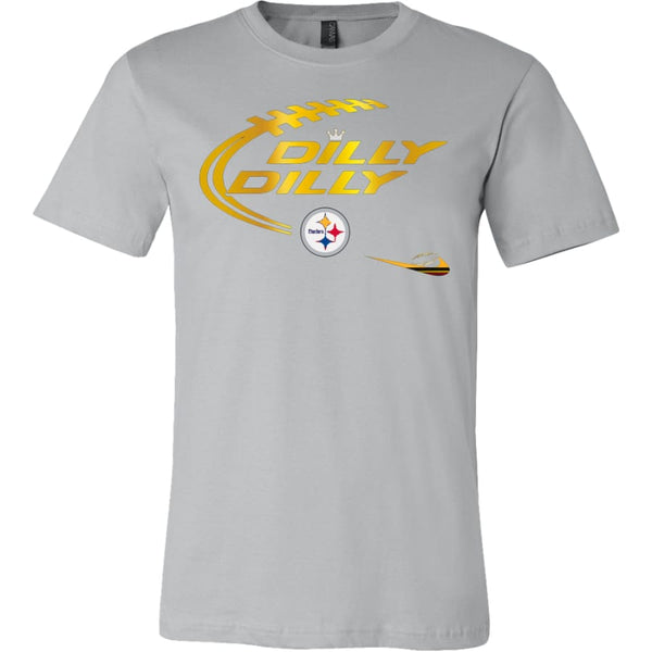 Dilly Pittsburgh Steelers Shirt | Super Bowl (14 Colors) - Canvas Mens / Silver / S
