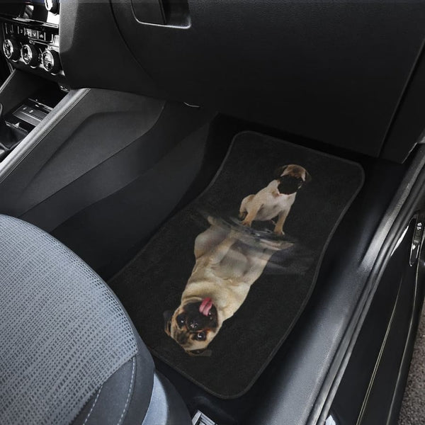 Dream Pug Front Back Car Mats 4pcs | Dog Floor Mat And Set