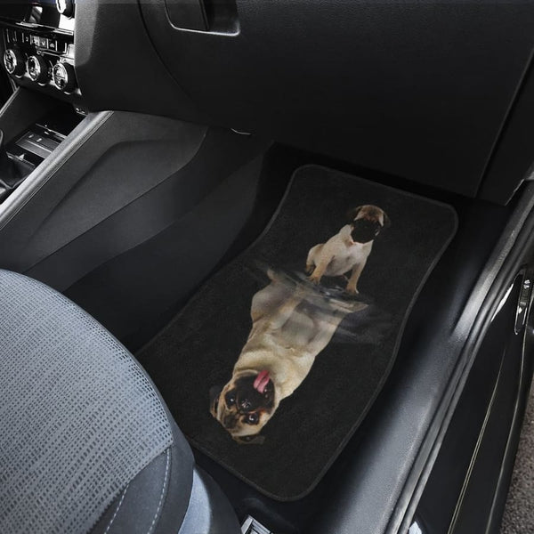 Dream Pug Front Car Mats 2pcs | Dog Floor Set