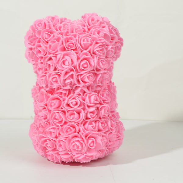 Rose Bear Artificial Foam Flowers| Rose Teddy Bear| Flower Bear| Best Valentines Gift For Her / pink back of rose bear