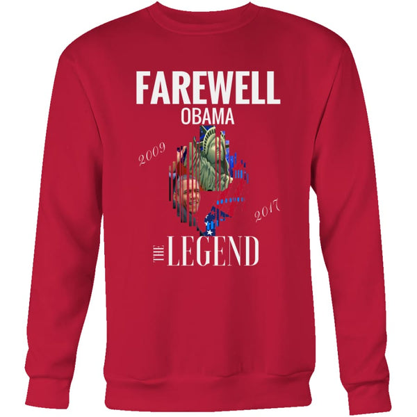 Farewell Obama - The Legend Unisex Crewneck Sweatshirt (4 colors) - Red / S