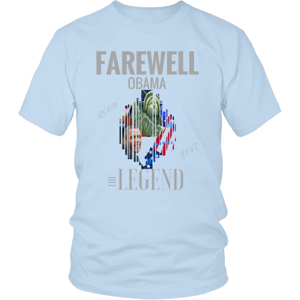 Farewell Obama - The Legend Unisex District Shirt (12 colors) - Ice Blue / S