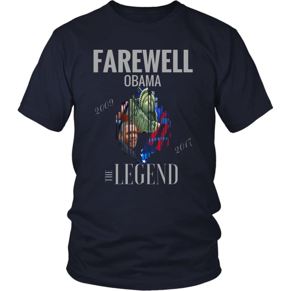 Farewell Obama - The Legend Unisex District Shirt (12 colors) - Navy / S