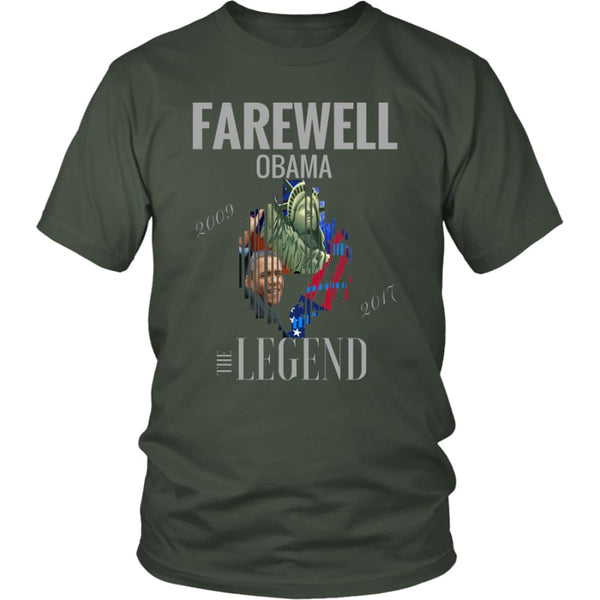 Farewell Obama - The Legend Unisex District Shirt (12 colors) - Olive / S