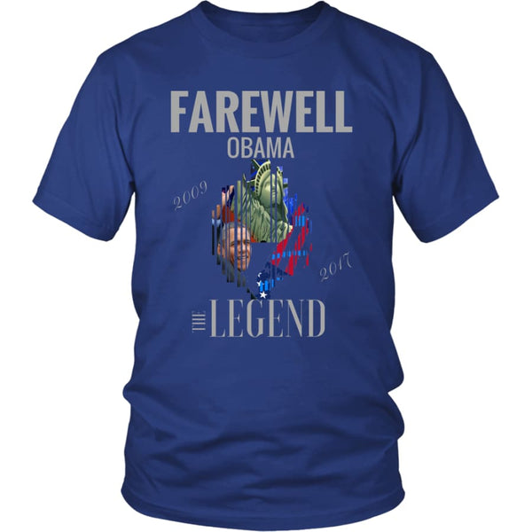 Farewell Obama - The Legend Unisex District Shirt (12 colors) - Royal Blue / S