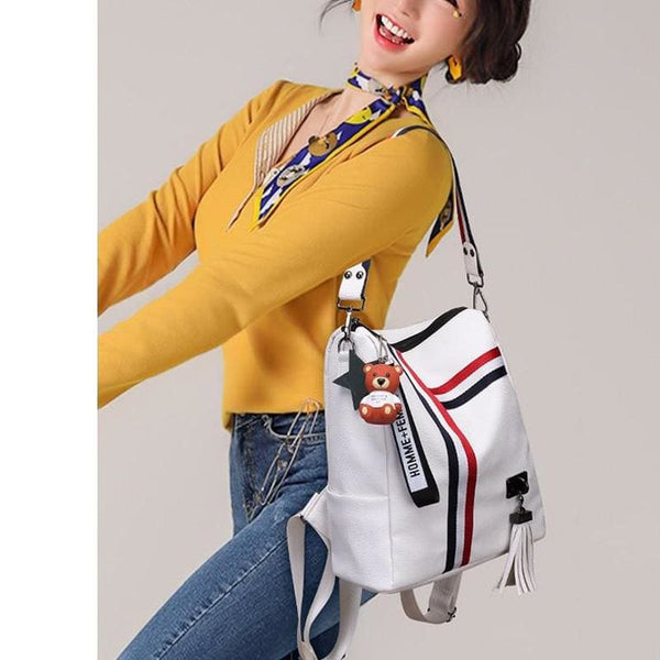 Fashion Leather Shoulder Bag | Backpack | School