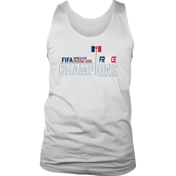 France Mens Tank Top World Cup 2018 Soccer Shirts (6 Colors) - District / White / S