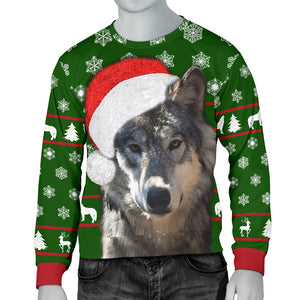 Santa Wolf Christmas Sweater|Men's Sweater Christmas Gift