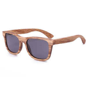 Full Frame Zebra Wood Sunglasses Polarized For Men Women (2 colors) - Black