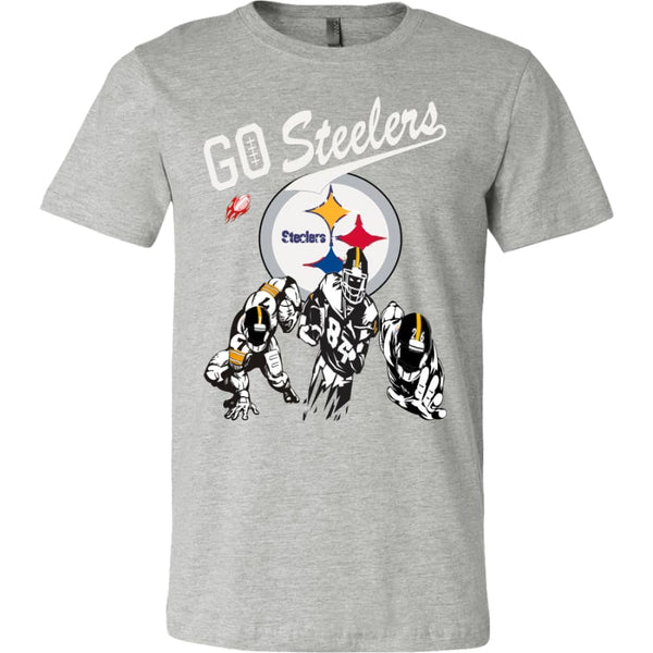 Go Steelers Pittsburgh Shirt (15 Colors) - Canvas Mens / Athletic Heather / S
