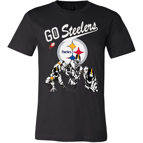 Go Steelers Pittsburgh Shirt (15 Colors) - Canvas Mens / Black / S