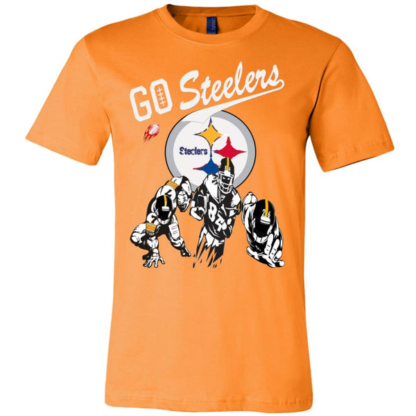 Go Steelers Pittsburgh Shirt (15 Colors) - Canvas Mens / Orange / S