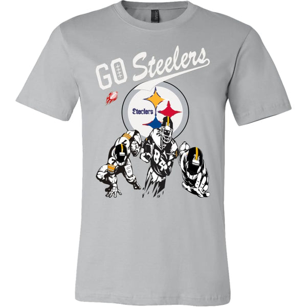 Go Steelers Pittsburgh Shirt (15 Colors) - Canvas Mens / Silver / S