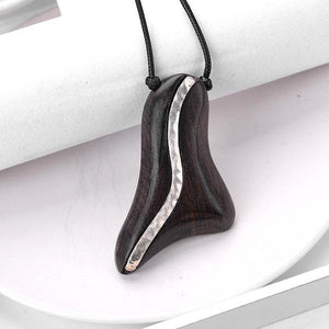 Handmade Wood Pendant Necklace for Men Women Meditation Healing (13 Styles) - 2