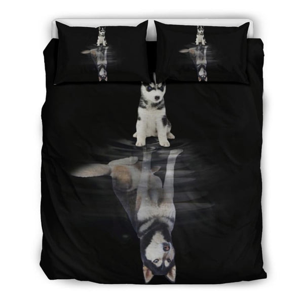Husky Dream Bedding Set| Dog Twin/ Queen/ King Size - Set / Queen/Full