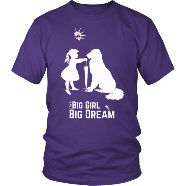 I Am A Big Girl With Dream (#IWD2017) Unisex Shirt (9 colors) - District / Purple / S