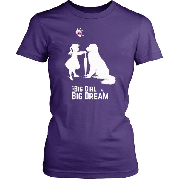 I Am A Big Girl With Dream (#IWD2017) Women Shirt (8 colors) - District Womens / Purple / XS