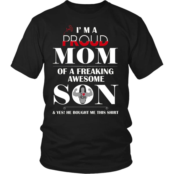 I Am A Proud Mom - Hot Mothers Day Gift Unisex Shirt (12 Colors) - District / Black / S