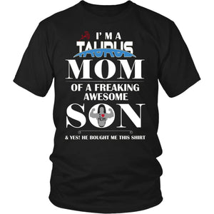 I Am A Taurus Mom - Perfect Mothers Day Gift Unisex Shirt (12 Colors) - District / Black / S