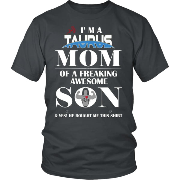 I Am A Taurus Mom - Perfect Mothers Day Gift Unisex Shirt (12 Colors) - District / Charcoal / S