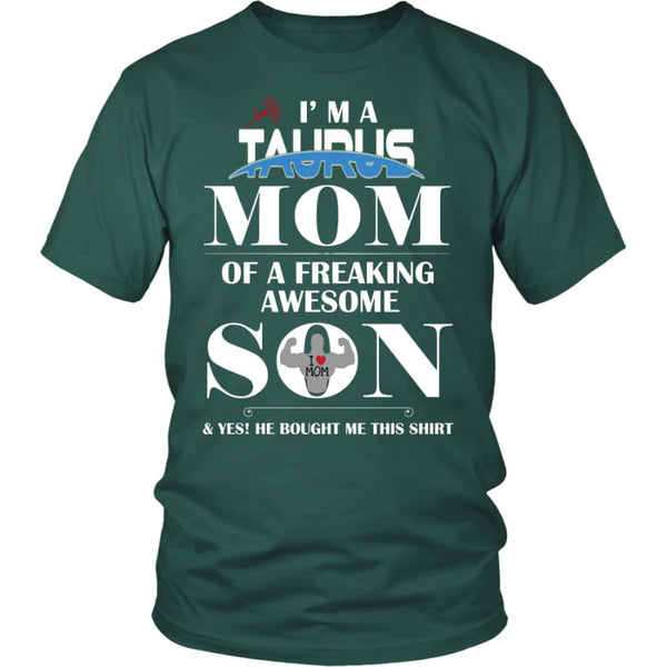 I Am A Taurus Mom - Perfect Mothers Day Gift Unisex Shirt (12 Colors) - District / Dark Green / S