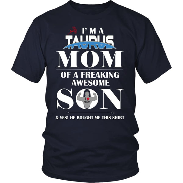 I Am A Taurus Mom - Perfect Mothers Day Gift Unisex Shirt (12 Colors) - District / Navy / S