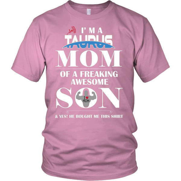 I Am A Taurus Mom - Perfect Mothers Day Gift Unisex Shirt (12 Colors) - District / Pink / S