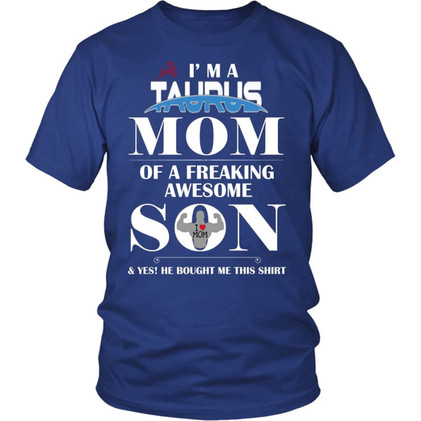I Am A Taurus Mom - Perfect Mothers Day Gift Unisex Shirt (12 Colors) - District / Royal Blue / S