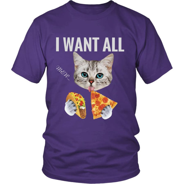 I Want All District Unisex T-Shirt W (11 colors) - Shirt / Purple / S