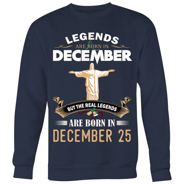 Jesus Born In Christmas Unisex Crewneck Sweatshirt (6 colors) - Navy / S